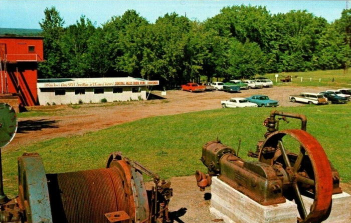 Crystal Falls Iron Mine - Vintage Postcard (newer photo)